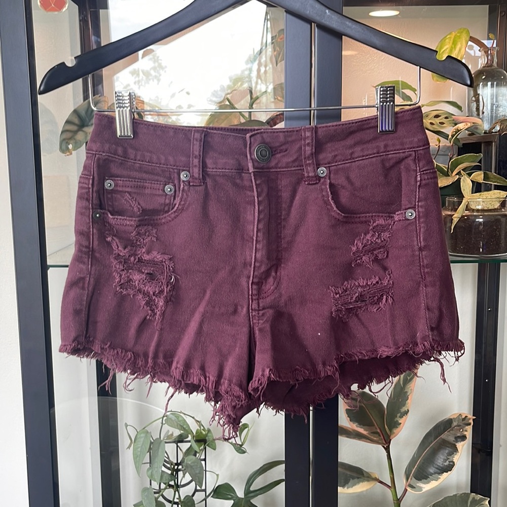 AE purple shorts